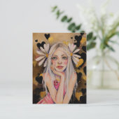 彼は私を愛し、彼はオリジナルではなく私を愛絵画し、 ポストカード (スタンド正面)