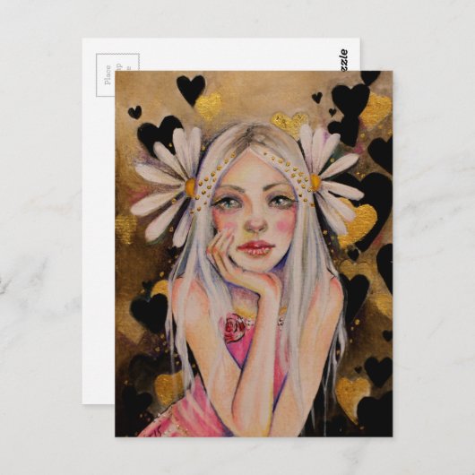 彼は私を愛し、彼はオリジナルではなく私を愛絵画し、 ポストカード (正面/裏面)