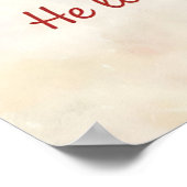 彼は私を最初に愛した – 1ヨハネ4:19水彩ハート ポスター (角)