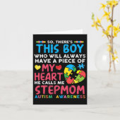 彼は私を義母の自閉症と呼ぶ少年がいる カード (黄色い花)