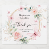 彼は私与えに蝶のシャワーを浴きらめくびる スパークリングワインラベル (シングルラベル)