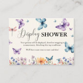 彼は私与えの蝶のブライダルシャワーディSPLAY エンクロージャーカード (正面)