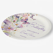 彼は私与えの蝶のブライダルシャワー印刷 ペーパープレート (アングル)