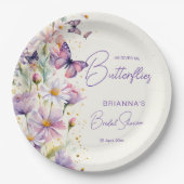 彼は私与えの蝶のブライダルシャワー印刷 ペーパープレート (正面)