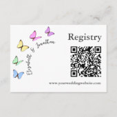 彼は私与えの蝶のブライダルシャワー エンクロージャーカード (正面)