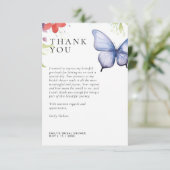 彼は私与えの蝶のブライダルシャワー サンキューカード (スタンド正面)