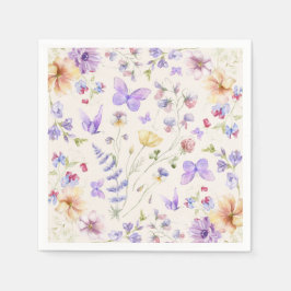 彼は私与えの蝶のブライダルシャワー スタンダードカクテルナプキン