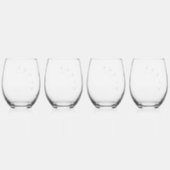 彼は私与えの蝶のブライダルシャワー ステムなしワイングラス (裏面)