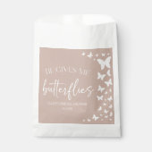 彼は私与えの蝶のブライダルシャワー フェイバーバッグ (正面)
