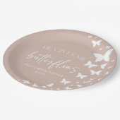 彼は私与えの蝶のブライダルシャワー ペーパープレート (アングル)