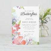 彼は私与えの蝶のブライダルシャワー 招待状 (スタンド正面)