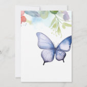 彼は私与えの蝶のブライダルシャワー 招待状 (裏面)