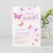 彼は私与えの蝶のブライダルシャワー 招待状 (スタンド正面)
