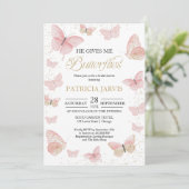 彼は私与えの蝶のブライダルシャワー 招待状 (スタンド正面)