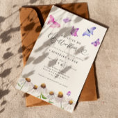 彼は私与えの蝶のブライダルシャワー 招待状