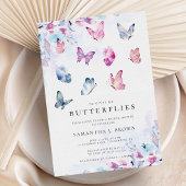 彼は私与えの蝶のブライダルシャワー 招待状