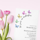 彼は私与えの蝶のブライダルシャワー 招待状