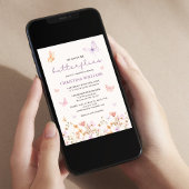 彼は私与えの蝶のブライダルシャワー 招待状