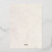 彼は私与えの蝶のブライダルシャワー 箔招待状 (裏面)