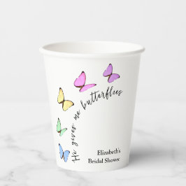 彼は私与えの蝶のブライダルシャワー 紙コップ