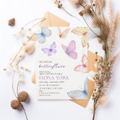 彼は私与えの蝶シックエレガントブライダルシャワー 招待状