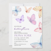 彼は私与えの蝶シックエレガントブライダルシャワー 招待状 (正面)