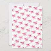 彼は私与えの蝶ピンクのブライダルシャワー 招待状 (裏面)