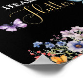 彼は私与えの蝶ワイルドフラワーブライダルシャワー ポスター (角)