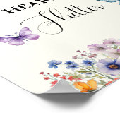 彼は私与えの蝶ワイルドフラワーブライダルシャワー ポスター (角)