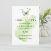 彼は私与えの蝶ワイルドフラワーブライダルシャワー 招待状 (スタンド正面)