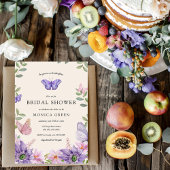 彼は私与えの蝶ワイルドフラワーブライダルシャワー 招待状