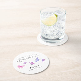 彼は私与えの蝶 ラウンドペーパーコースター