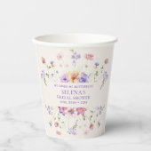 彼は私与え紫の蝶のブライダルシャワー 紙コップ (正面)