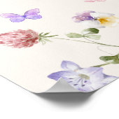 彼は私与え紫の蝶を歓迎サイン ポスター (角)