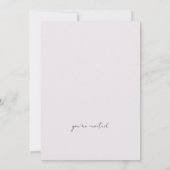 彼は私与え蝶パープルボウブライダルシャワー 招待状 (裏面)