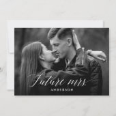 彼は私与え蝶フローラピンクブライダルシャワー 招待状 (裏面)