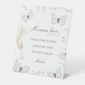 彼は私与え蝶ブライダルシャワーミモサバー 台座サイン (正面)