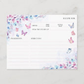 彼は私与え蝶ブライダルシャワーレシピカード エンクロージャーカード (正面)