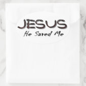 彼は私救だ 楕円形シール (バッグ)