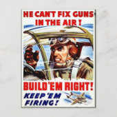 彼は空中で鉄砲を直すことができない ポストカード (正面)