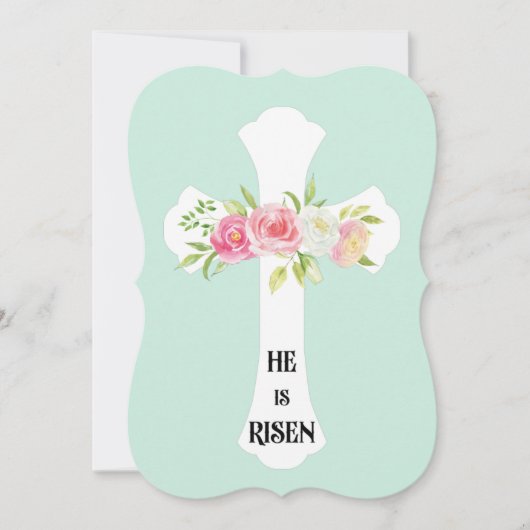 彼は立ち上がった!あなたのイースターが幸せであることを望ん賛美だ 招待状 (正面)