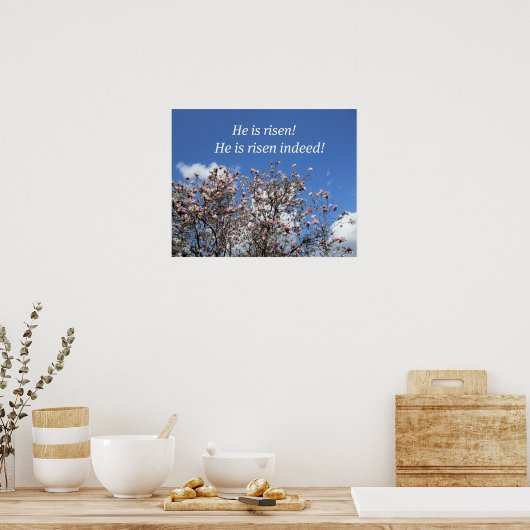 彼は立ち上がった!彼は本当に起き上がった! ポスター (キッチン)