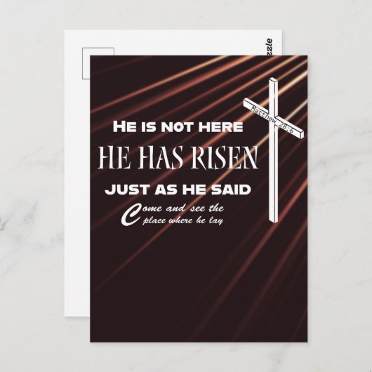 "彼は立ち上がった"聖書の聖書聖書葉書 ポストカード (正面/裏面)