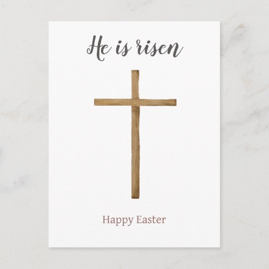 彼は立ち上がり、友人へのハッピーイースター、宗教的だ シーズンポストカード (正面)