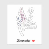 彼は紫のフローラ台本イースターに昇った シール (シート)