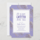 彼は紫色のイースター招待状カードを復活した シーズンカード (正面)