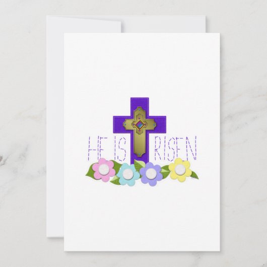 彼は紫色のクロス・イースターを起こした シーズンカード (正面)