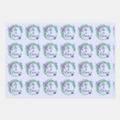 彼は紫色の宗教的な復活祭を盛り上げた ラッピングペーパーシート (正面2)