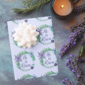 彼は紫色の宗教的な復活祭を盛り上げた ラッピングペーパーシート