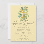 彼は緑の教会エレガントの復活祭に昇った 招待状 (正面)